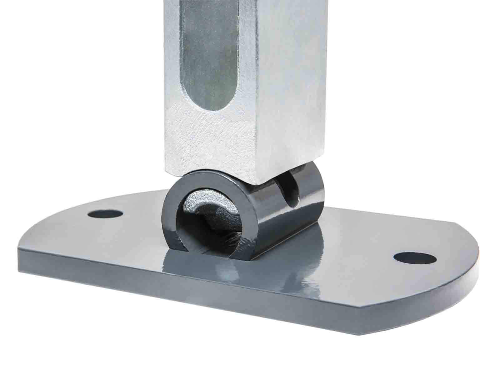 Zaundirekt Flexible Bodenplatte I RAL 7016 anthrazit I 60x40x2 Rechteckrohr I Zaunpfosten bis 1230mm Zaunhöhe I Fussplatten Adapter I Pfostenschuh
