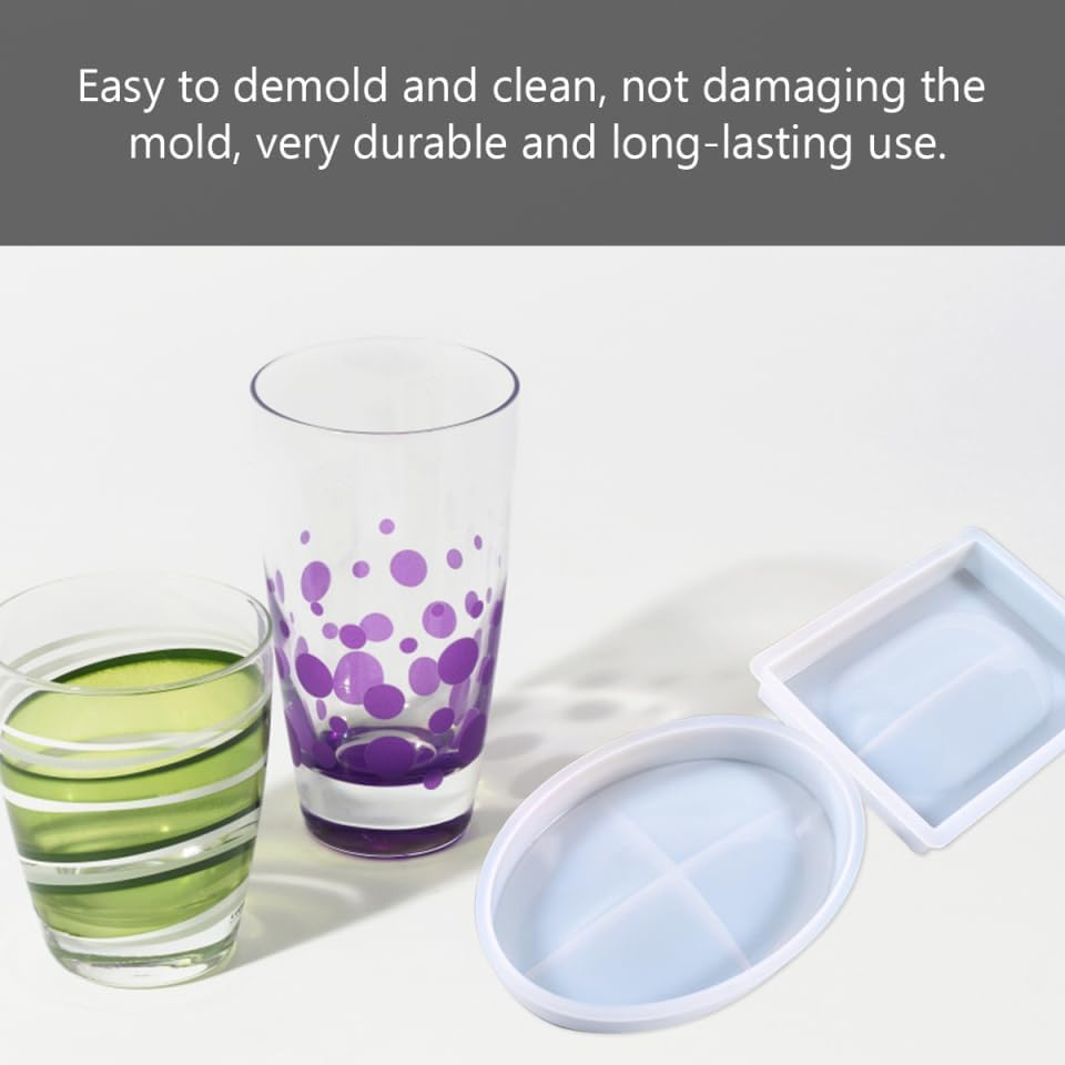 Miniatura 3 de ARTIBETTER Resina 2 unids Jabonera Resina Silicona Jabón Titular Esponja Depurador Anillo Plato Bandeja de Joyería Epoxi Casting Posavasos