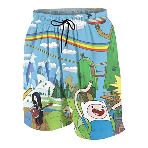 Adventure Time Toddler Boys Swim Trunks Quick Dry Beach Board Shorts Bathing Suit Swimsuit Boy with Mesh Lining
