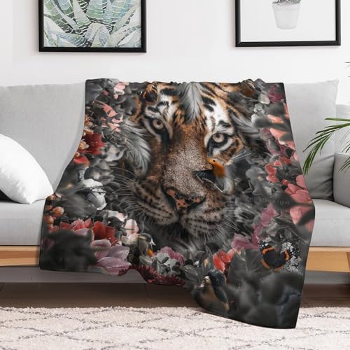 Couverture polaire tigre douce 150x200 cm pour protéger votre canapé - 3