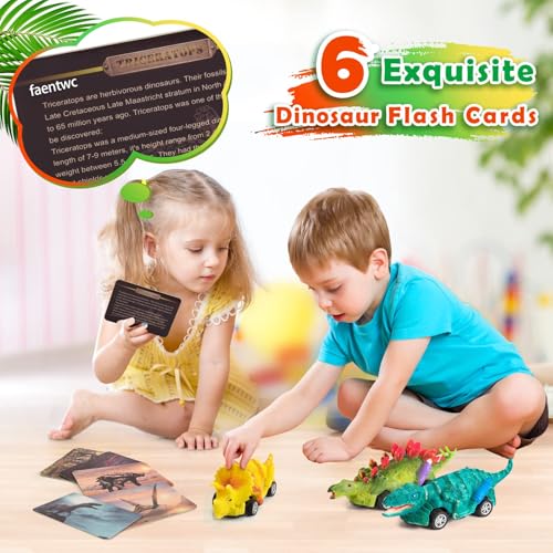 faentwc Dinosaur Painting Toys for Kids 5-7: Birthday Gifts for Kid Age 3-12 2 in 1 Dino Arts Painting Kits and Pull Back Cars Toy for Boys 4 5 6 7 8 9 10 Year Old Art & Craft Set - Thumbnail 7