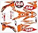 wjyfexble MDJC012-2 Calcomanías de Motocicleta 3M Personalizadas Pegatinas Gráficos Gráficos Kit de decancia gráfica Compatible con K*T*M SX SXF 125 150 250 350 450 2011 2012 hnwyj