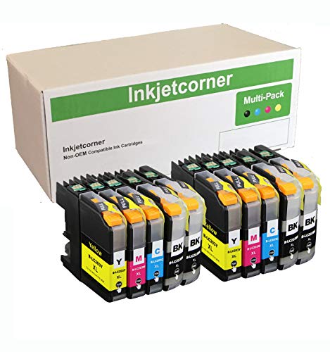 Inkjetcorner Compatible Ink Cartridges Replacement for LC203 LC203XL for use with MFC-J460DW MFC-J480DW MFC-J485DW MFC-J680DW MFC-J880DW MFC-J885DW (4 Black, 2 Cyan, 2 Magenta, 2 Yellow, 10-Pack)