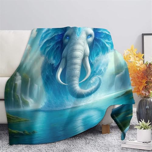 Couverture éléphant microfibre lit chaud plaid douillet ado adulte - 7