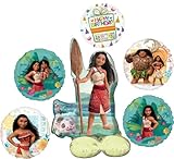 Moana's Birthday Party Supplies Airloonz and Foil Balloon Bouquet Decorations
