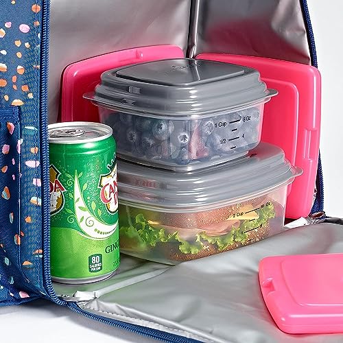 Image of Cool Coolers by Fit & Fresh Slim Ice Packs, Quick Freeze Reusable Ice Packs for Lunch Boxes & Coolers, Long-Lasting, Space Saving Lunch Ice Packs, Dark Pink 4PK