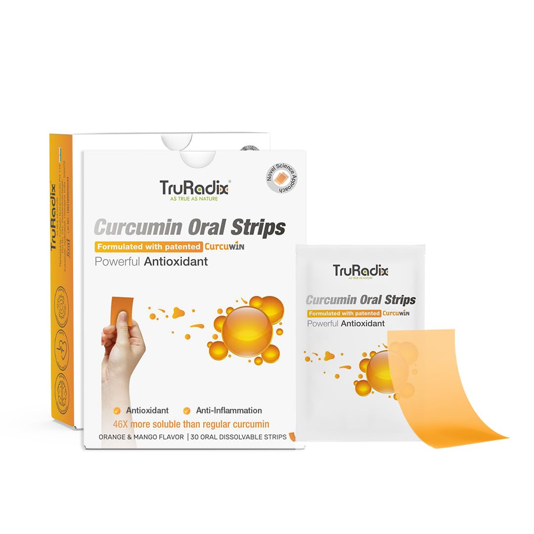 TruRadix Nutrition Curcumin Supplements – 30 Count Turmeric Curcumin Supplements Oral Dissolving Strips – Naturally Extracted Organic Curcumin – Vegan Curcumin Strips with Orange and Mango Flavor-image-17