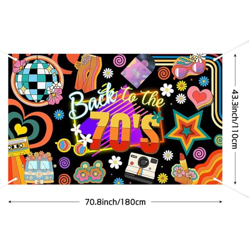 Lofaris Banner Retro 70s para Fotografía 70.8x43.3in miniatura 2