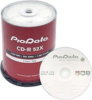 Vista 1 de CD-R 52X 700MB Logo Top Grabable Media – 100 discos de caja de pastel de huso CD en blanco para grabar música a granel discos de CD grabables 100