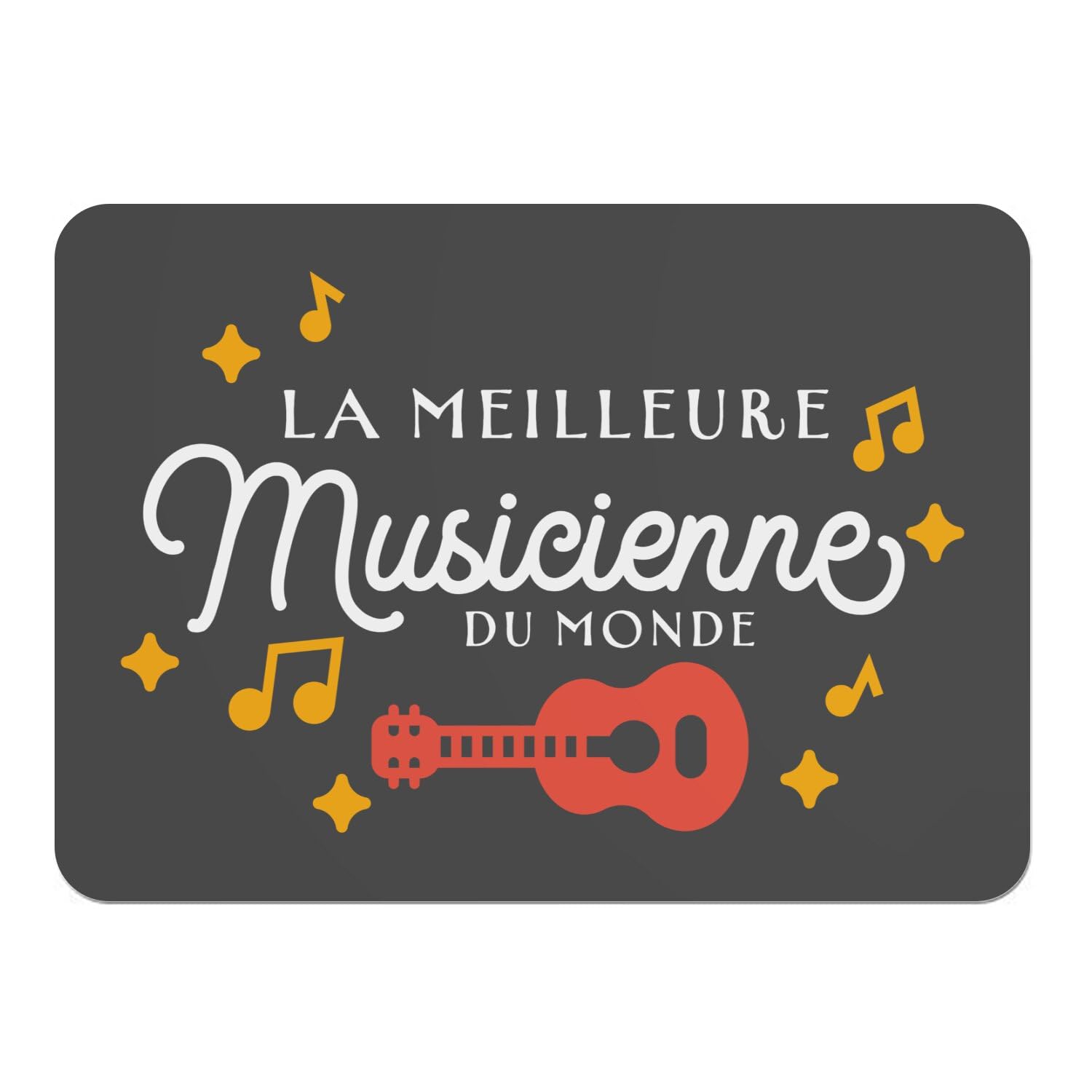 Napperon liège musique rock idée cadeau pour femme musicienne