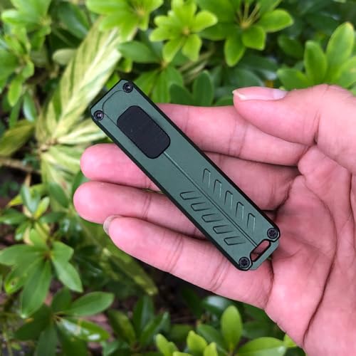 Caressolove Automatic Utility Knife, Safety Auto Box Cutter Retractable, EDC Push Button Exacto Scalpel Knife, 10PCS #23 Razor Blades Pocket Knives with Clip