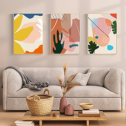 Plantes Tropicales en Toiles pour un salon moderne au style jungle chic et coloré