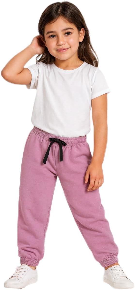 Kit 3 Calça Moletom Infantil Menina Peluciada Feminino Inverno com Punho em Ribana