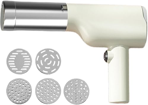 Idiyappam Maker Indian, Electric Pasta Maker, Noodle Maker Machine with 5 Pasta Discs Portable Automatic Noodle Maker with Measuring Cup for Homemade Spaghetti Machine Kitchen