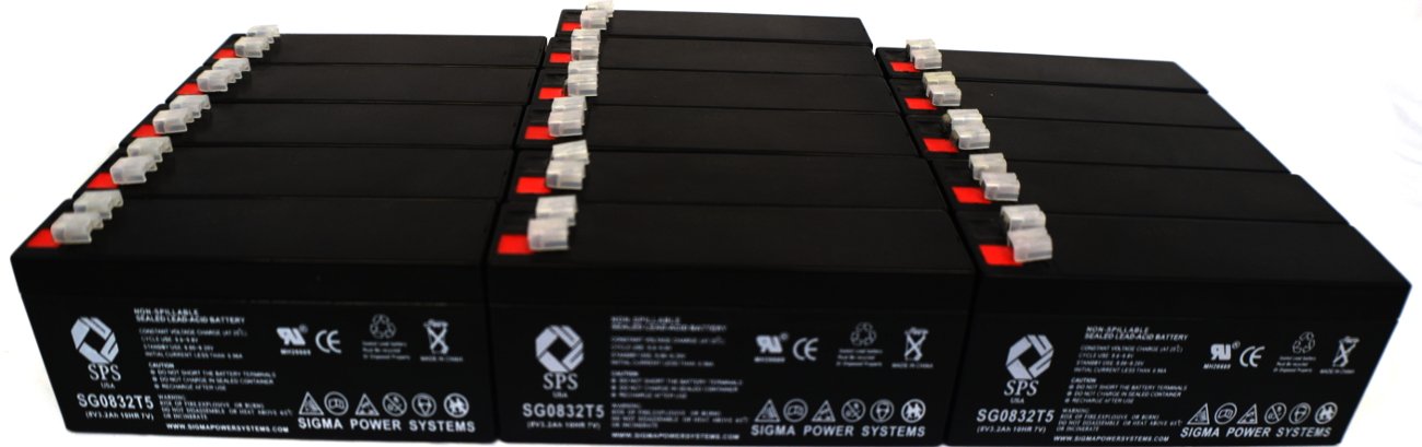 SPSBrand 8V 3.2 Ah Replacement Battery for Digitron Scales DW200 Electronic Scale (16 Pack)