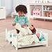 Melissa & Doug Mine to Love Wooden Play Bunk Bed for Dolls up to 18 inches-Stuffed Animals - White (2 Beds, 17.4”H x 9.1”W x 20.7”L Assembled and Stacked)
