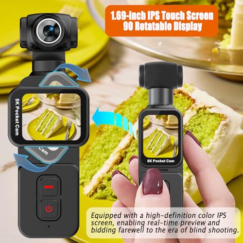 Image of Pocket Vlogging Camera 5K with Remote Control, 64GB Card