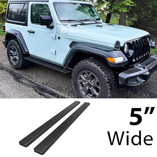 Estribos Laterales 5" Acero Inoxidable Negro HD Ridez Jeep miniatura 2