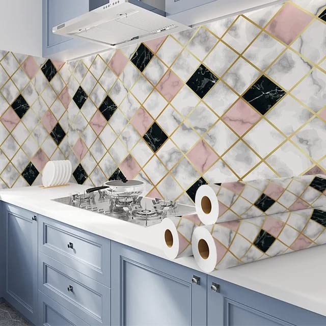 Kamini Enterprise Pink & Black Kite Marble Pattern Kitchen Waterproof Aluminum 3D Wallpapers Aluminum Foil Self Adhensive Wallpaper Kite Foil Anti Oil (Pink & Black Kite) (60CM*200CM/ 1ps) (B0BNQGWNZL) Amazon Price History, Amazon Price Tracker