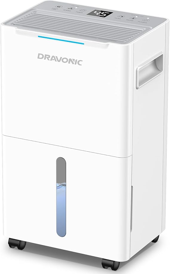 1500 Sq.ft Dehumidifier for Basement, MAX 21 Pints Dehumidifiers for Home with Drain Hose, Smart Humidity Control, 3 Modes for Bedroom and Bathroom, Dry Clothes, 24H Timer (Off-White)