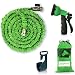 Expandable Garden Hose - 50 ft. Retractable, Lightweight & Flexible - 8 Pattern Function Watering Nozzle Gardening Spray Included - Enhanced Brass Fitting Connectors - Free Hanger & Storage Holder