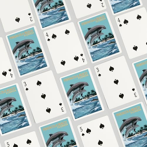 Lantern Press Naipes Poker 52 cartas Pensacola Beach miniatura 4
