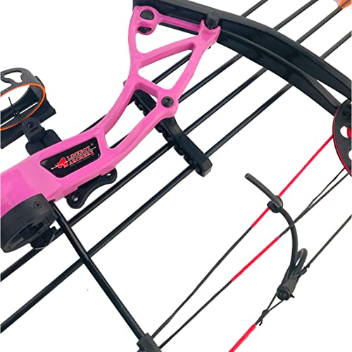 Linkboy Beginner Bow And Arrow Set For Kids And Teenagers 5-15 Years, Right Handed,Adjuatable 10-20 Lbs Draw Weight,With Bow Case Sight,Quiver,Ready Shooting Princess Style Pink Violet #TOP3