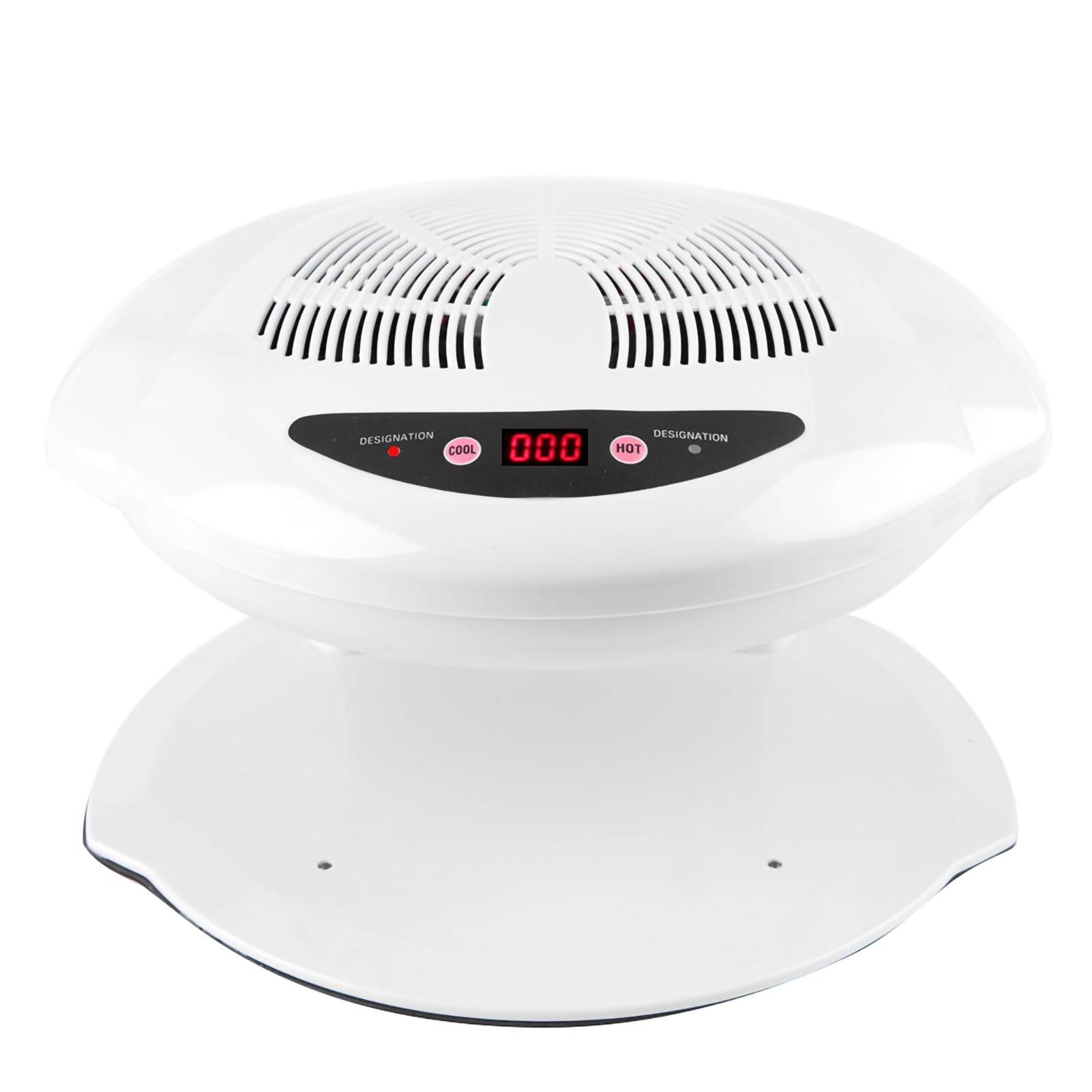 Essiccatore ad aria per unghie, 2 in 1, 400 W, freddo e caldo, con sensore automatico, per nail art, manicure, per saloni o uso domestico, colore: bianco