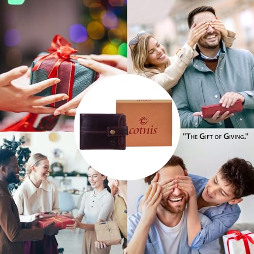 Image of Crafted RFID Safe Leather Wallet for Men /Women, Bifold Trendy, Full Grain with Card Holder and Zipper Coin Pocket