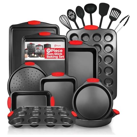 PERLLI 17-Piece Non-Stick Bakeware Set Cover