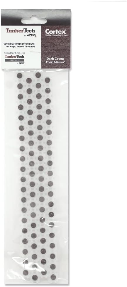 TimberTech Collated Cortex Replacement Plugs 80 Count – Dark Cocoa