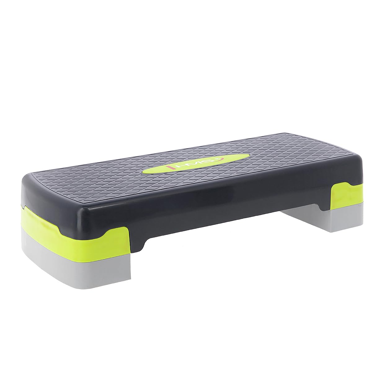 HMS Stepper Crossfit Fitness pour l'aérobic, Les Exercices à Domicile, Le Cardio Training, Stepper réglable (avec Trois Niveaux de réglage en Hauteur), Couleur Vert-Gris, AS002, Longueur 67 cm