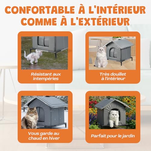 Abri extérieur pour chats errants isolé chaud et imperméable - 6