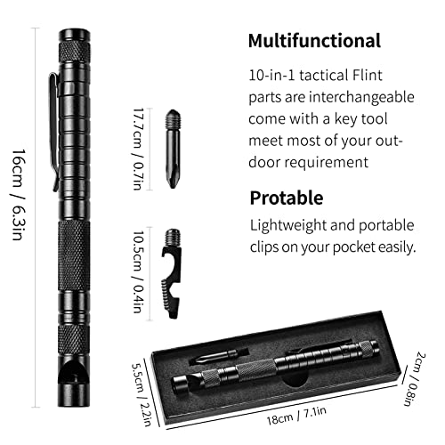 yeacher Ca multncional Autodefesa Bússola Flint Apito de emergência Glass Breaker Proteção externa d