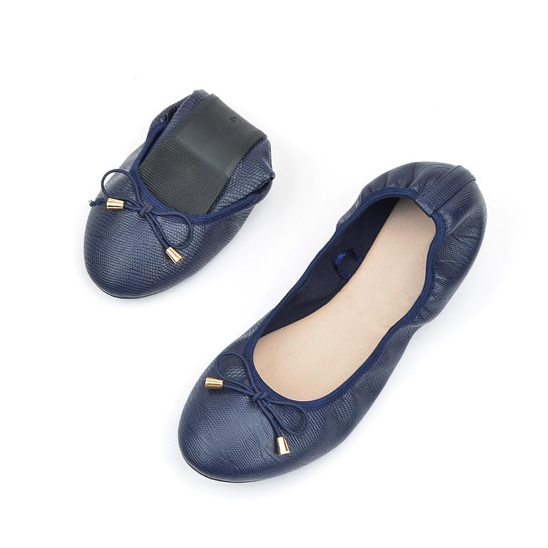 Zapatos planos de ballet plegables para mujer, clásicos, de piel sintética, sin cordones, cómodos, informales, para la oficina, caminatas diarias — view 2
