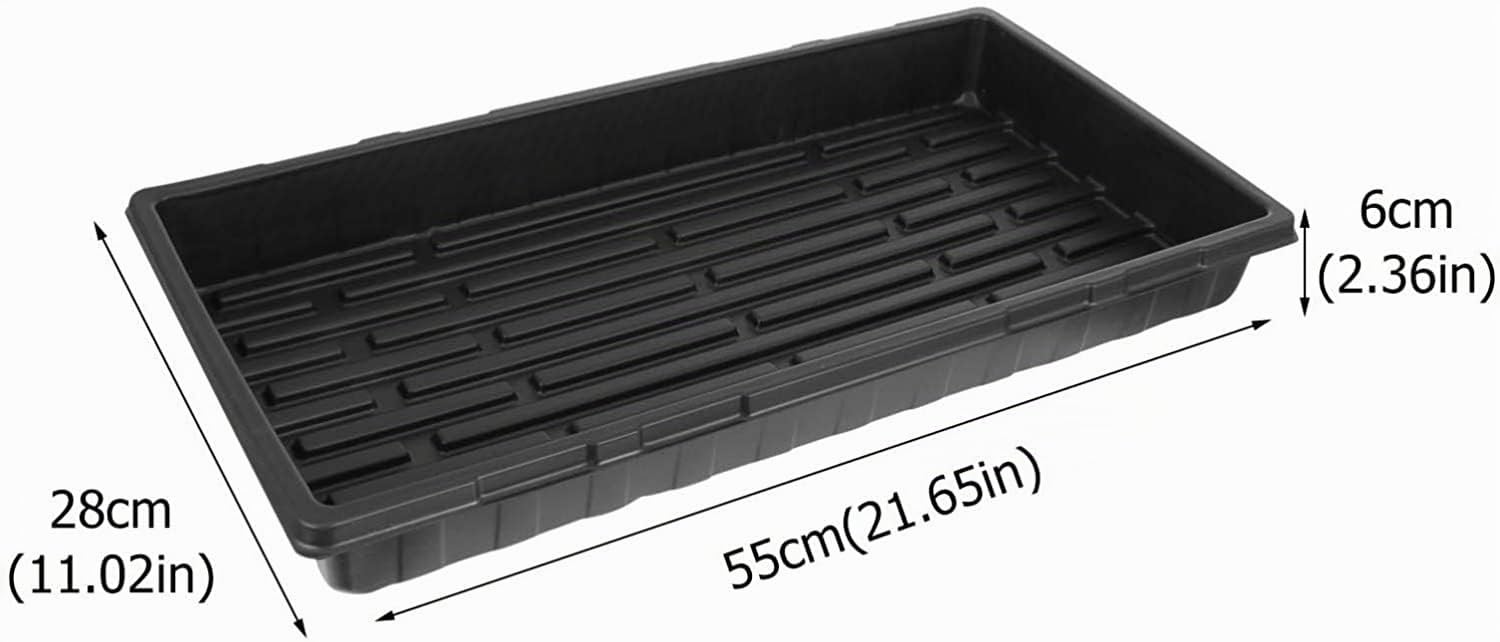 Plateaux de Culture sans Trous d'évacuation de Parfaits pour Les Plantes, Le Jardinage en Couverture, Les microverts, Le blé et d'autres terrains ou hydroponiques (10, Grande Taille