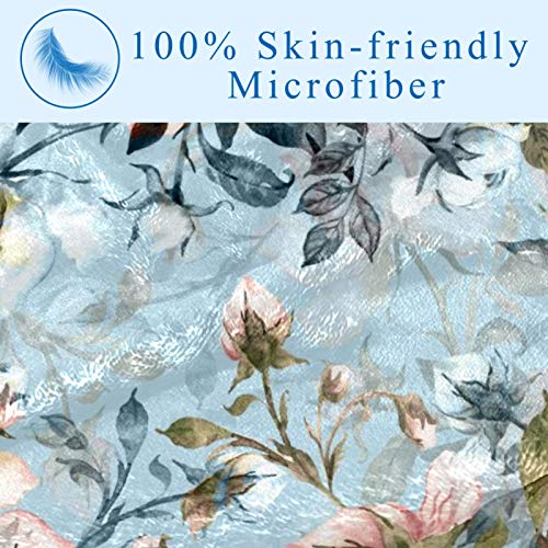 Plaid vintage imprimé rose 150x100 polyvalent pour lit et protection de canapé lavable
