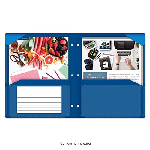 Ischolar Heavy Duty Poly View Twin Pocket Portfolio, Color May Vary (30440) #TOP4