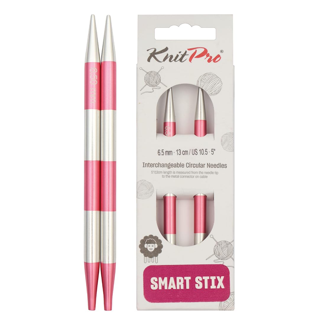 KnitPro Smartstix Interchangeable Circular Needles 5.5" (14cm) | 6.50mm