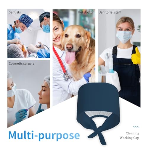 Image of Unisex Adjustable Surgical Sweatband - Elastic Bandage Cap - Scrub Caps for Nurse Working Cap