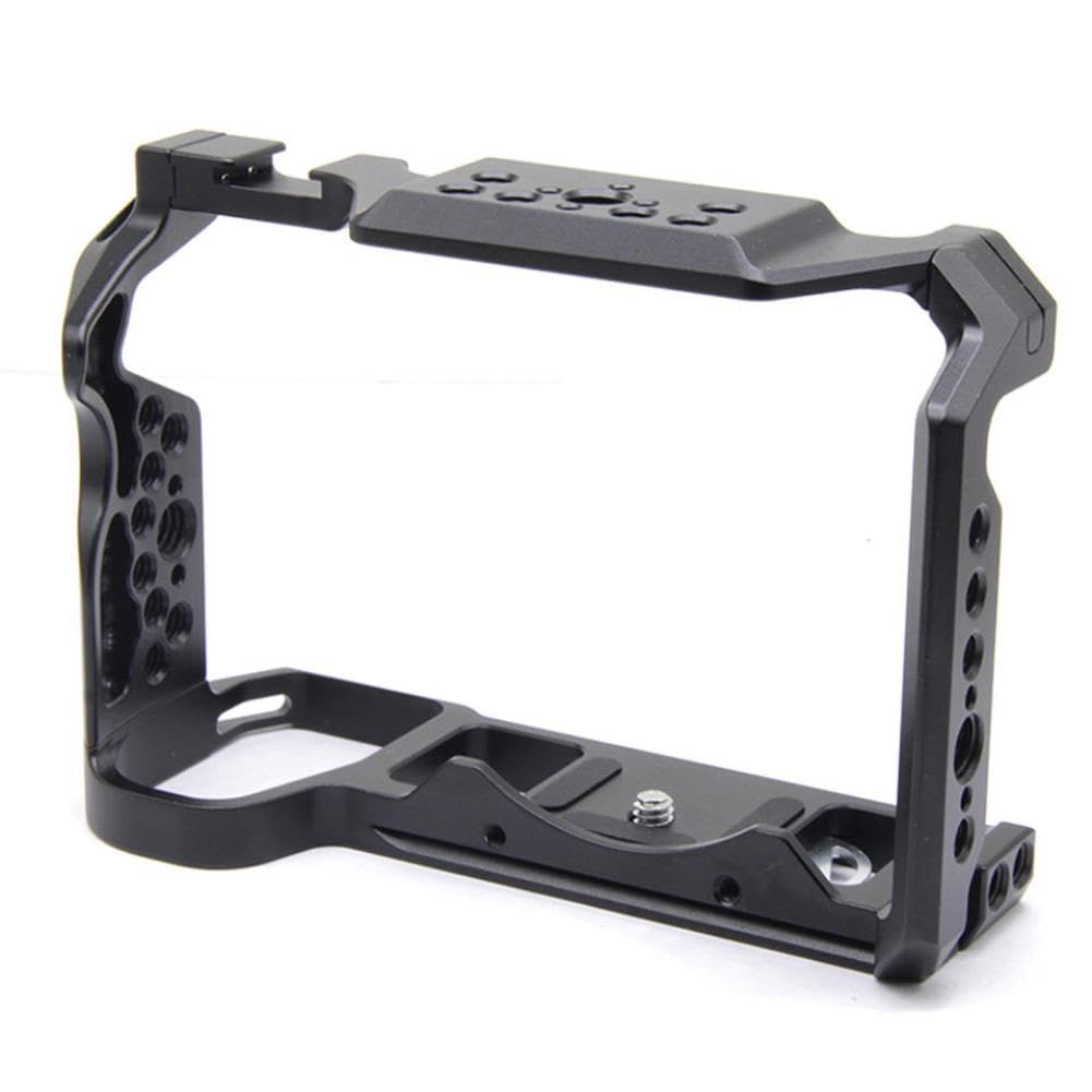 Camera Cage Rig with Cold Shoe Mount for DSLR Video Setup Compatible with Lumix DC-S1 S1R S1H S5(for Lumix S5 Gen1)