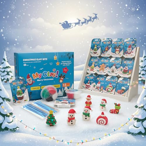 Air Dry Clay for Kids, 12 Christmas Modeling Clay DIY