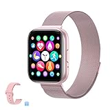 Smart Watch for Android Phones/iOS Phone, Sebay Fitness Tracker Watches for Men/Women, Blood Pressure Watch Heart Rate Monitor Smart Watches for Women, Digital Watch and Step Counter (T99 Rose)