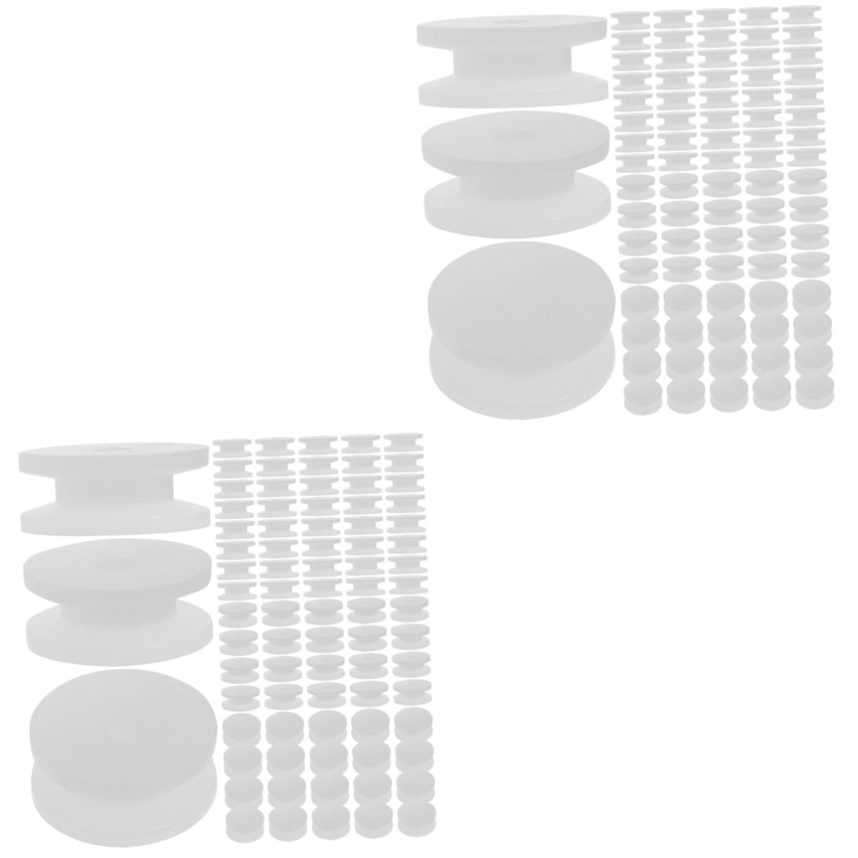 VICASKY 2sets Belt Wheel Plastic Mini Gear DIY Model Toy Wheel Mute Pulley for Car Plane 100pcs*2