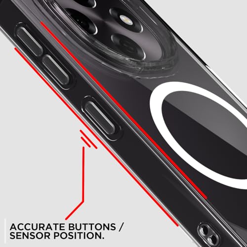 Image of Outlouders Back Cover for Oppo F31 Pro 5G Mag-Safe Transparent PC + TPU Bumper Case with Magnetic Support Shockproof Protection (Transparent Mag-Safe)