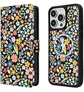 BayPastel X Wallet Case for iPhone 15 Pro Max Compatible with Magsafe Card Holder Wireless Chargi...