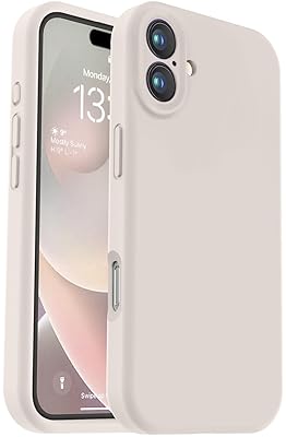 Vooii Compatible with iPhone 14 Pro Case, Liquid Silicone Upgrade [Camera Protection] [Soft Anti-Scratch Microfiber Lining] Shockproof Phone Case for iPhone 14 Pro 6.1 inch - Stone