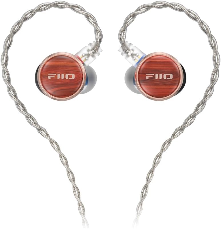 FiiO FP3 HiFi 14.5mm Planar Diaphragm Driver in Ear Earphone IEMs, with Solid Wood faceplate, Detachable 0.78mm 2Pin IEM Cable for Musician Singer Audiophile (Rosewood)