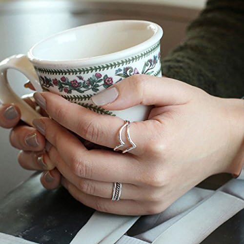 925 Sterling Silver Knuckle Rings for Women Minimalist Thin Stacking Rings Set 3PCS Midi Pinky Ring Size 2.5-8.5 - Image 7