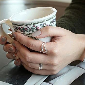 Amazon | SILBERTALE 925スターリングシルバー ナックルリング 女性用